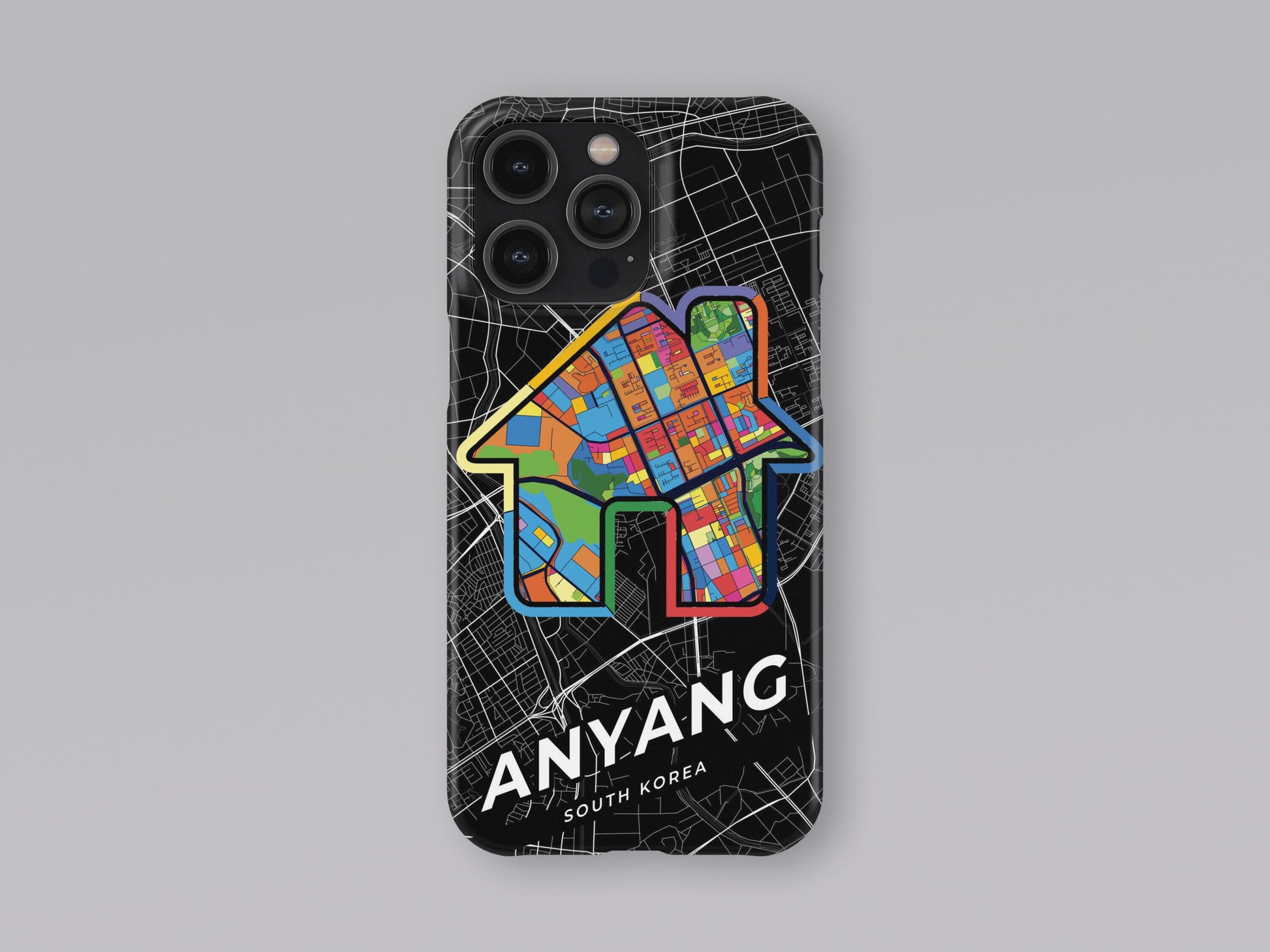 Anyang South Korea slim phone case with colorful icon. Birthday, wedding or housewarming gift. Couple match cases. 3