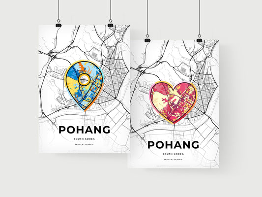 Pohang South Korea art print for couples