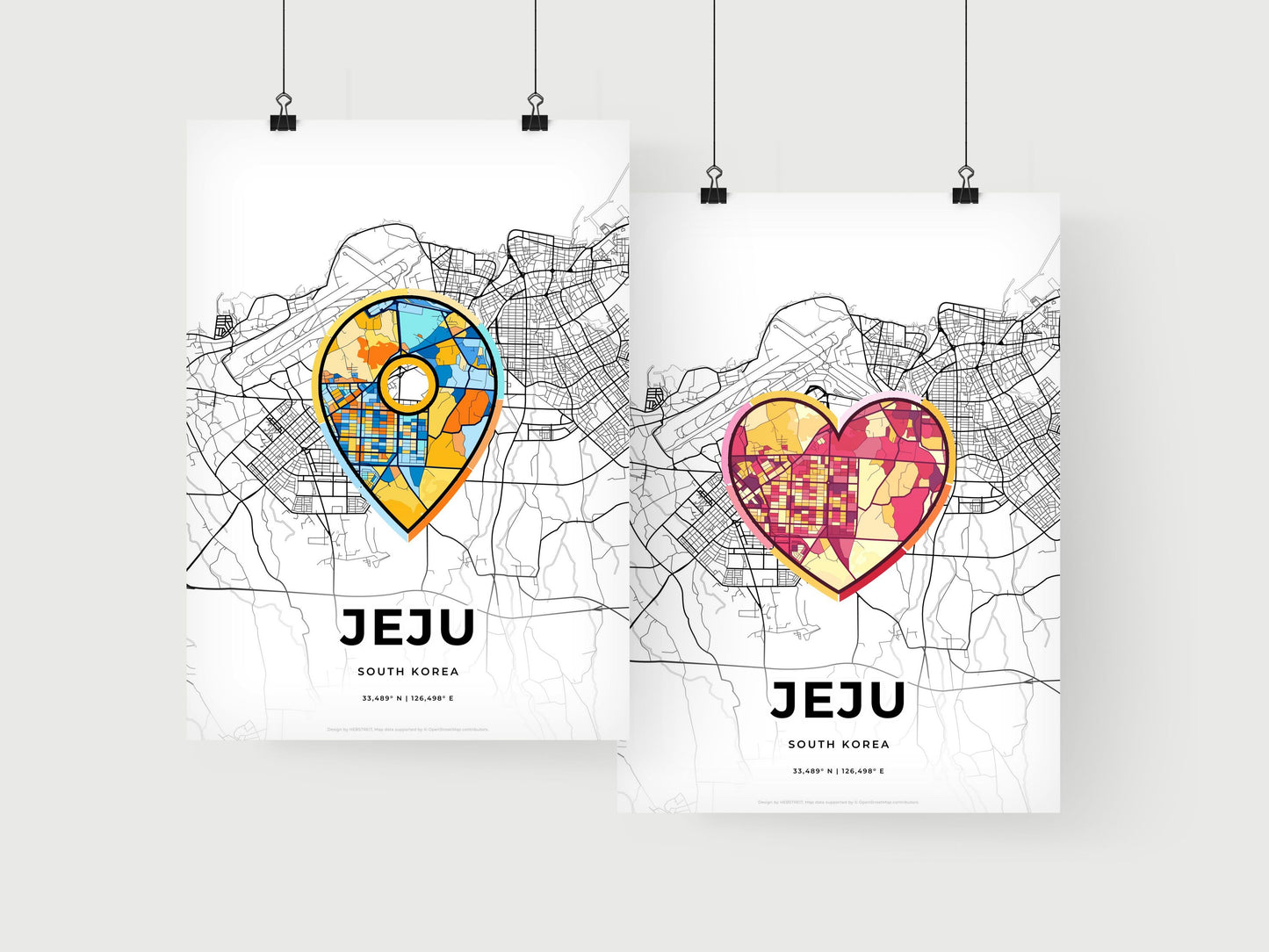 Jeju South Korea art print for couples