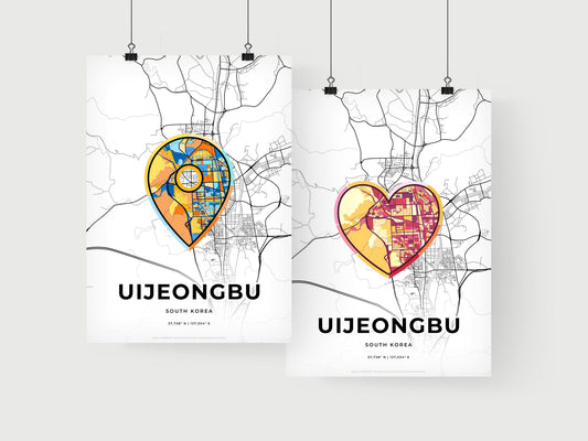Uijeongbu South Korea art print for couples