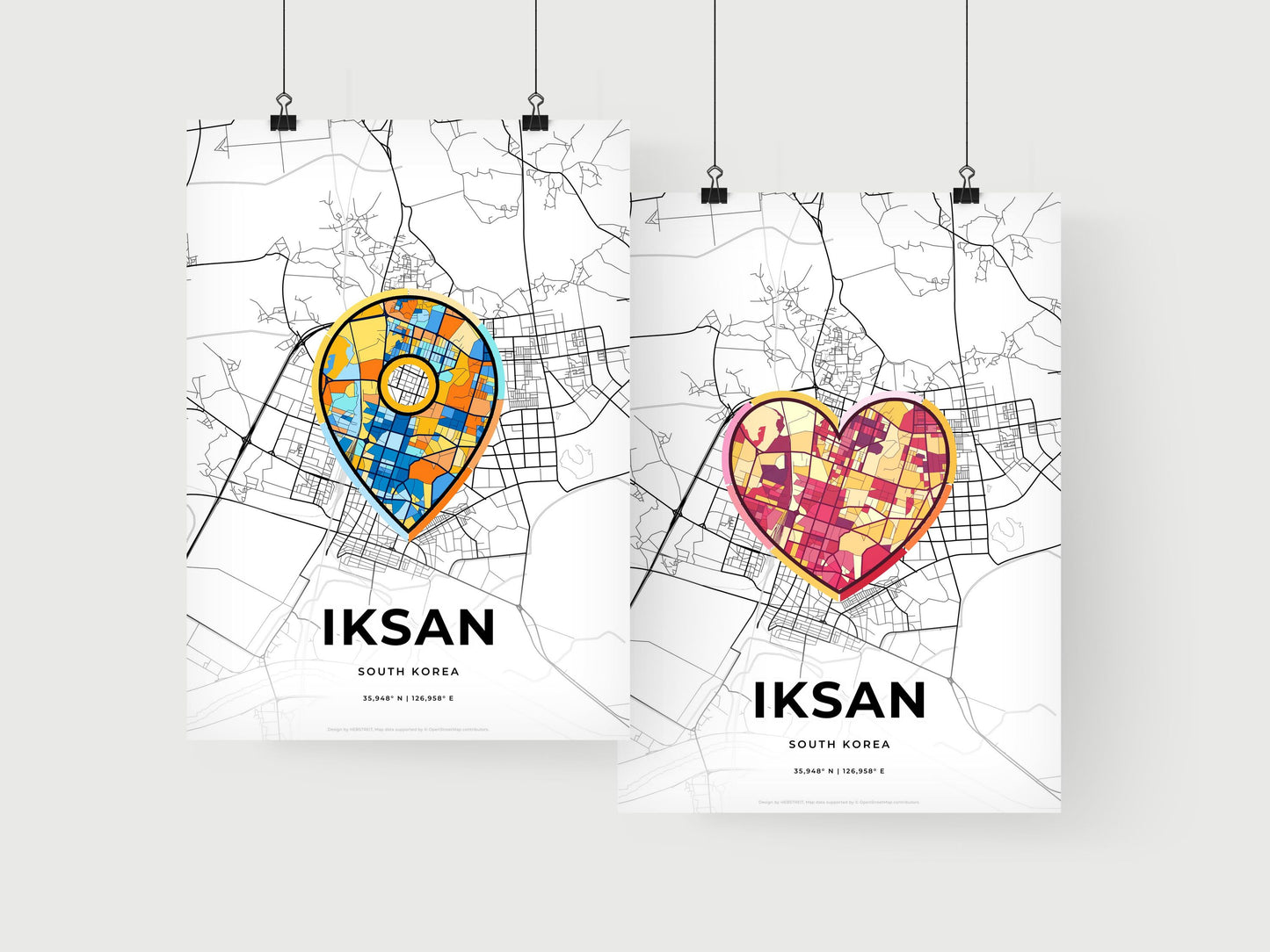 Iksan South Korea art print for couples