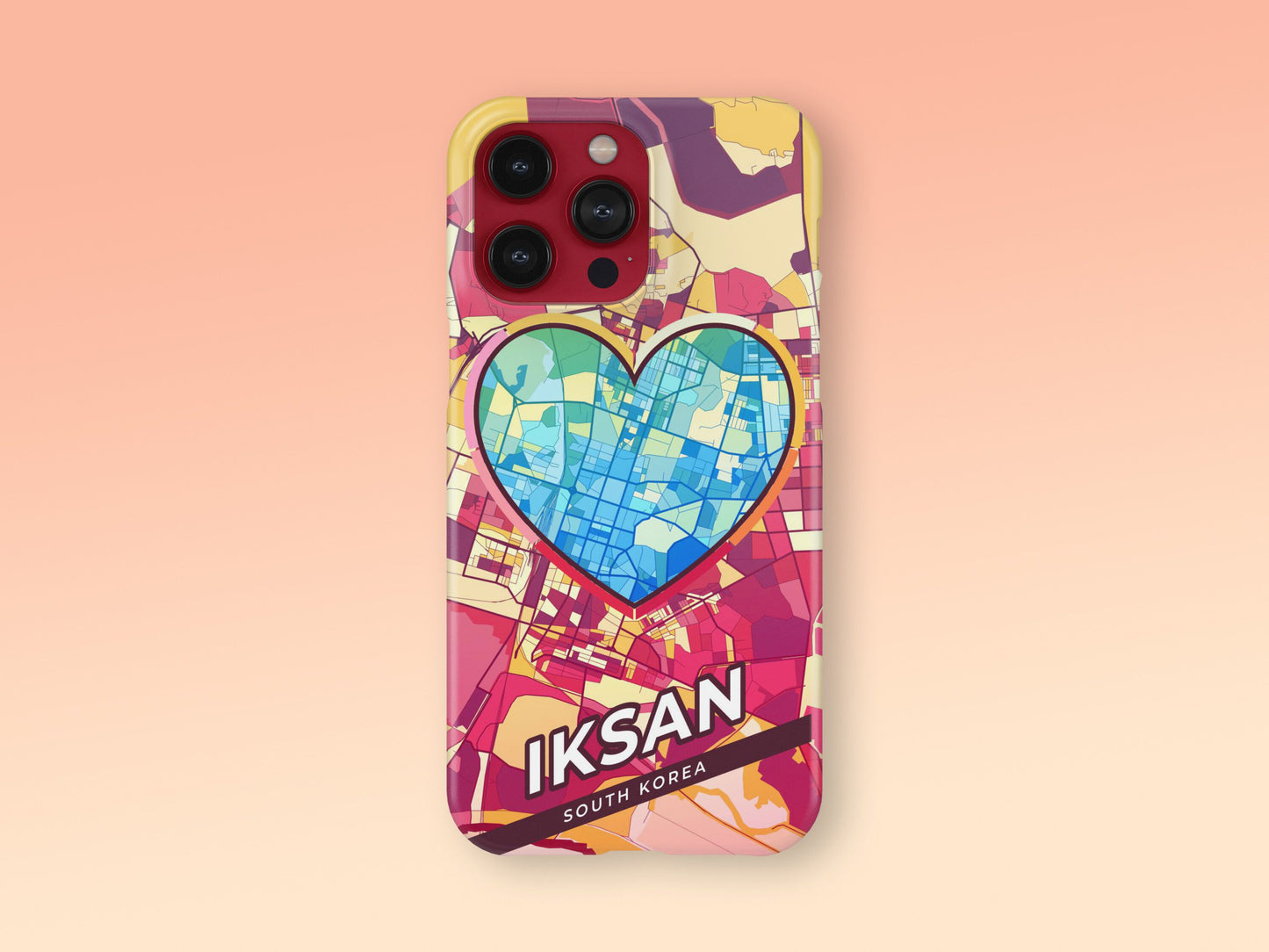 Iksan South Korea slim phone case with colorful icon. Birthday, wedding or housewarming gift. Couple match cases. 2