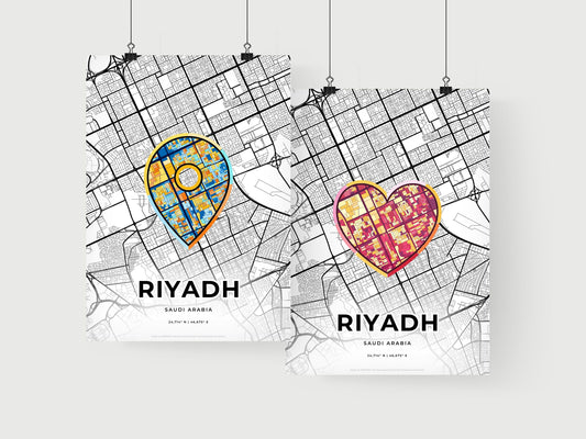 Riyadh Saudi Arabia art print for couples