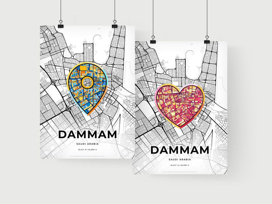 Dammam Saudi Arabia art print for couples