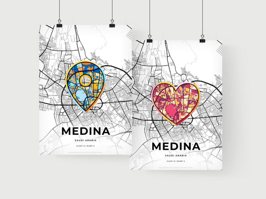 Medina Saudi Arabia art print for couples