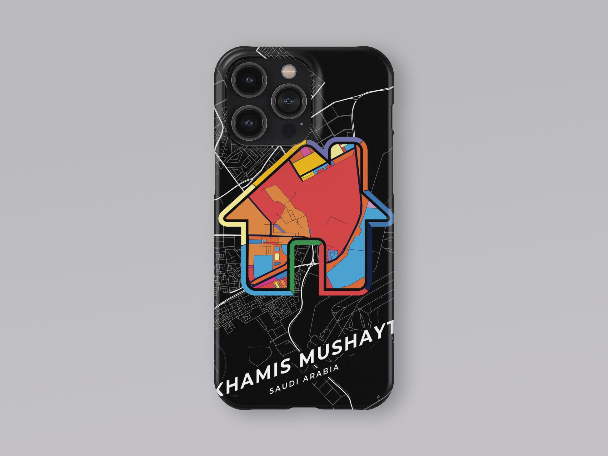 Khamis Mushayt Saudi Arabia slim phone case with colorful icon. Birthday, wedding or housewarming gift. Couple match cases. 3