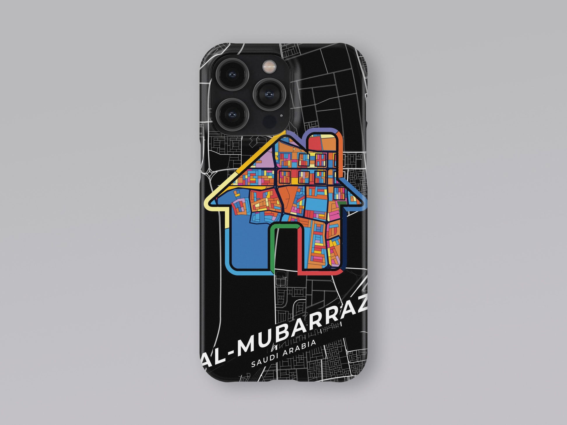 Al-Mubarraz Saudi Arabia slim phone case with colorful icon. Birthday, wedding or housewarming gift. Couple match cases. 3