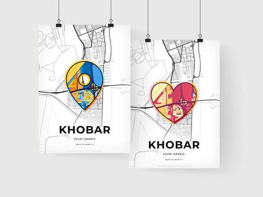 Khobar Saudi Arabia art print for couples