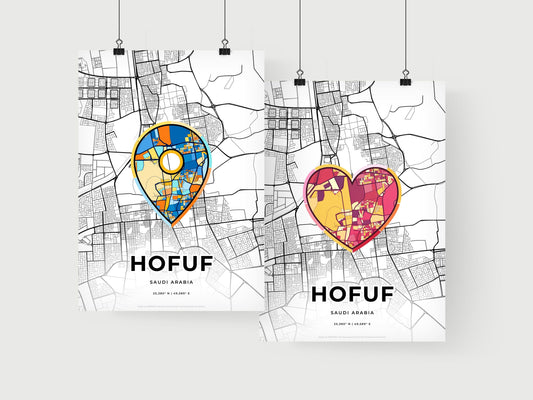 Hofuf Saudi Arabia art print for couples