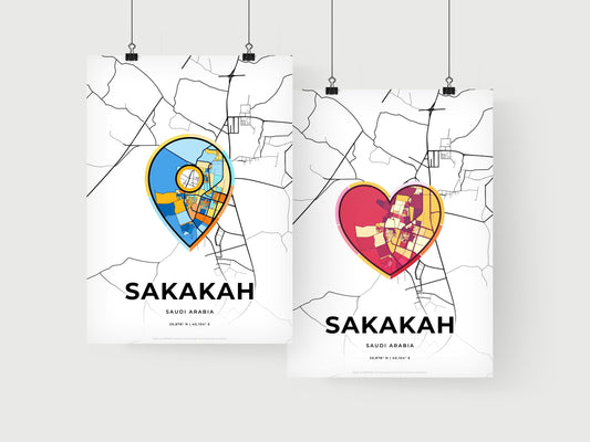 Sakakah Saudi Arabia art print for couples