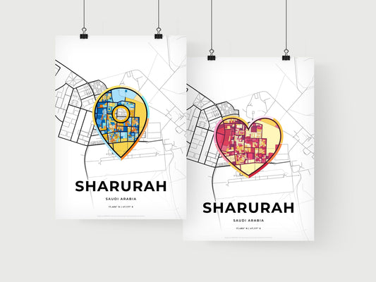 Sharurah Saudi Arabia art print for couples