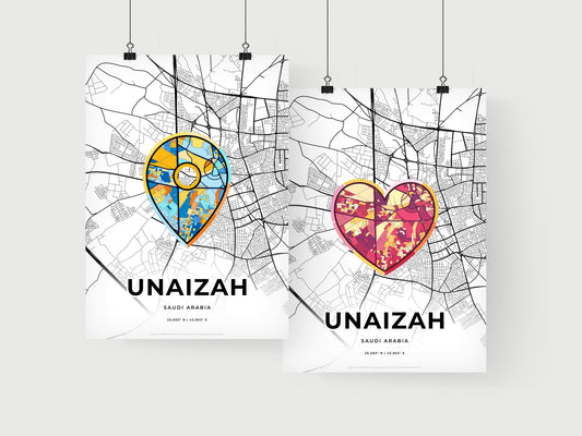 Unaizah Saudi Arabia art print for couples