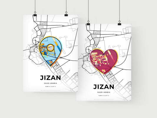 Jizan Saudi Arabia art print for couples