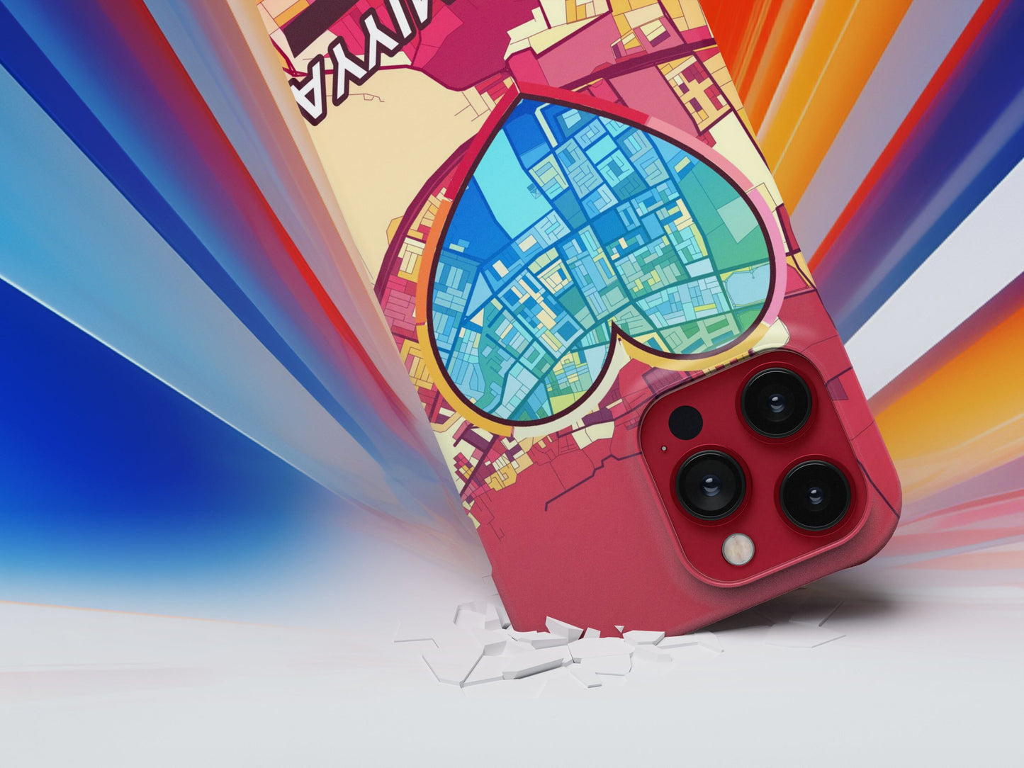 Muzahmiyya Saudi Arabia slim phone case with colorful icon