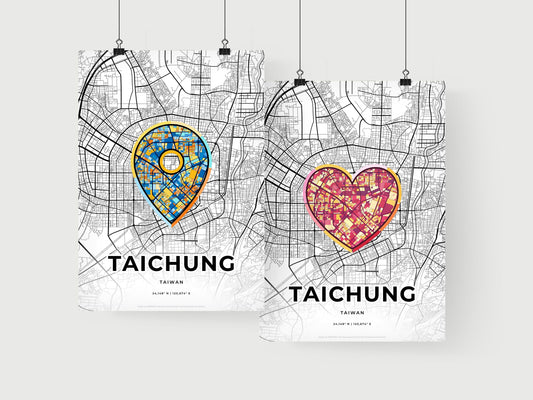 Taichung Taiwan art print for couples