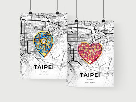 Taipei Taiwan art print for couples