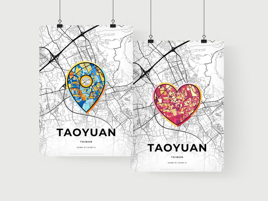 Taoyuan Taiwan art print for couples