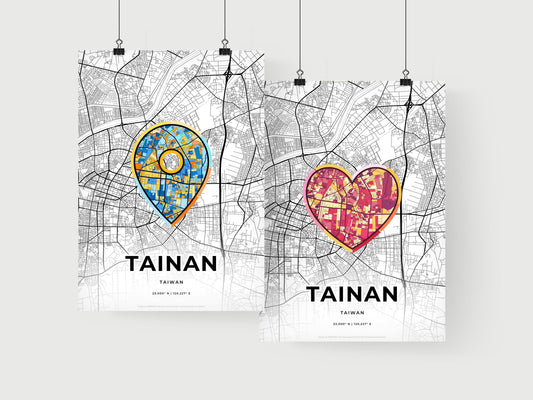Tainan Taiwan art print for couples