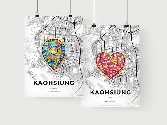 Kaohsiung Taiwan art print for couples