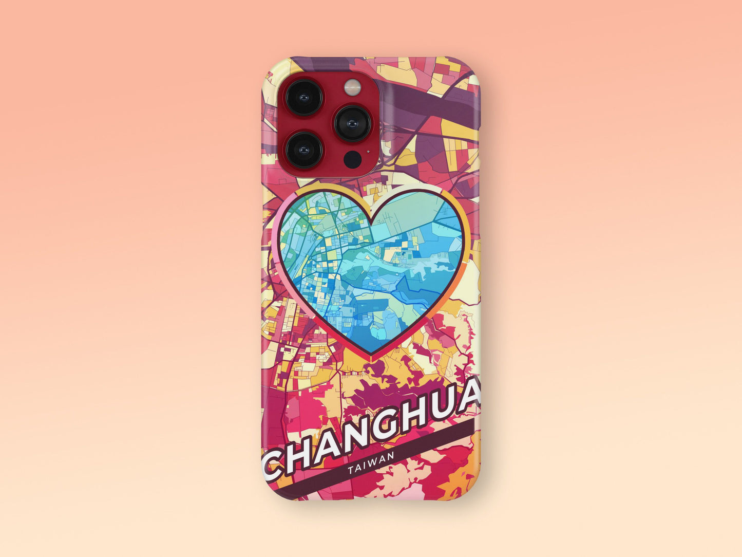 Changhua Taiwan slim phone case with colorful icon. Birthday, wedding or housewarming gift. Couple match cases. 2