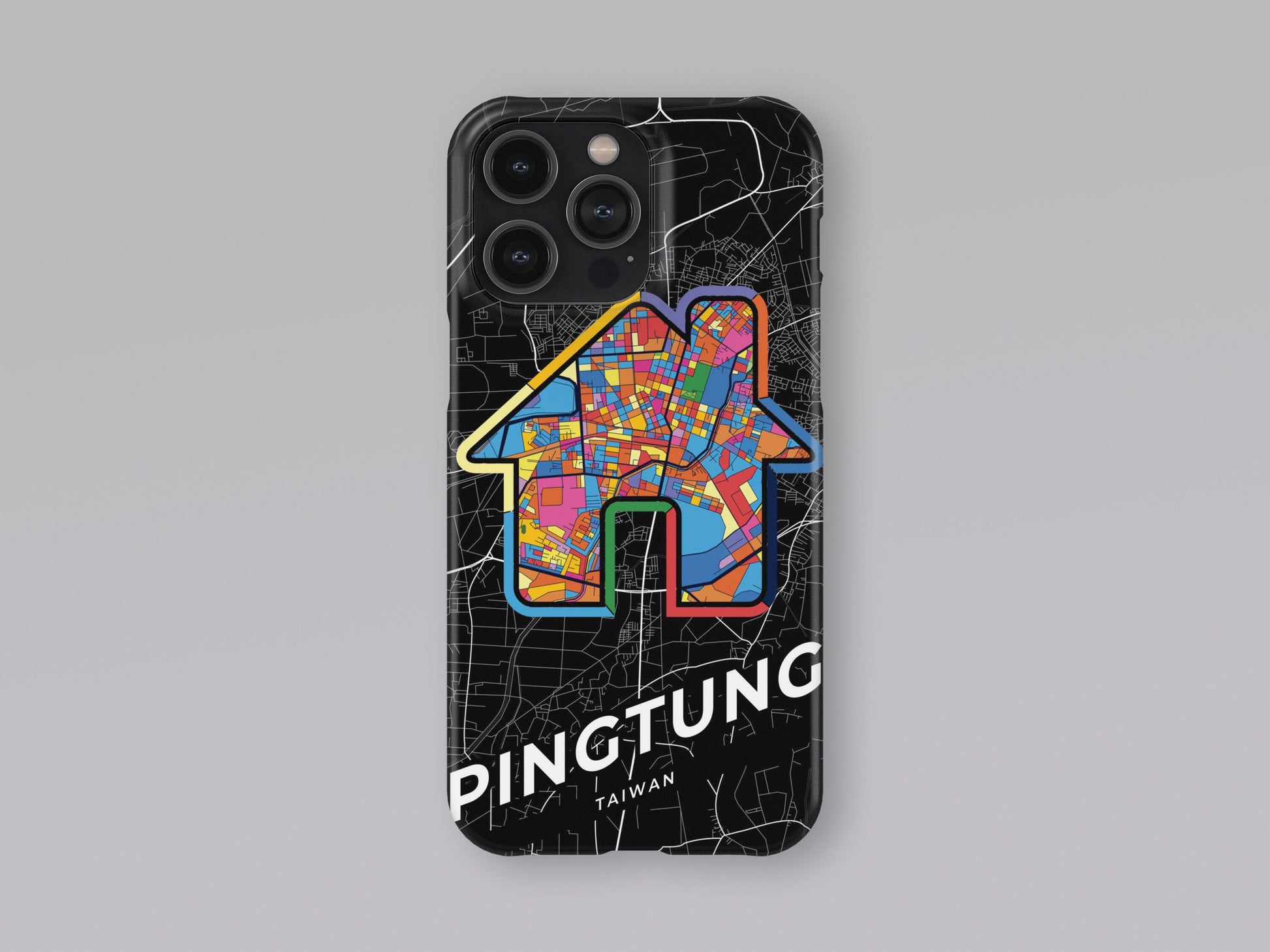 Pingtung Taiwan slim phone case with colorful icon 3