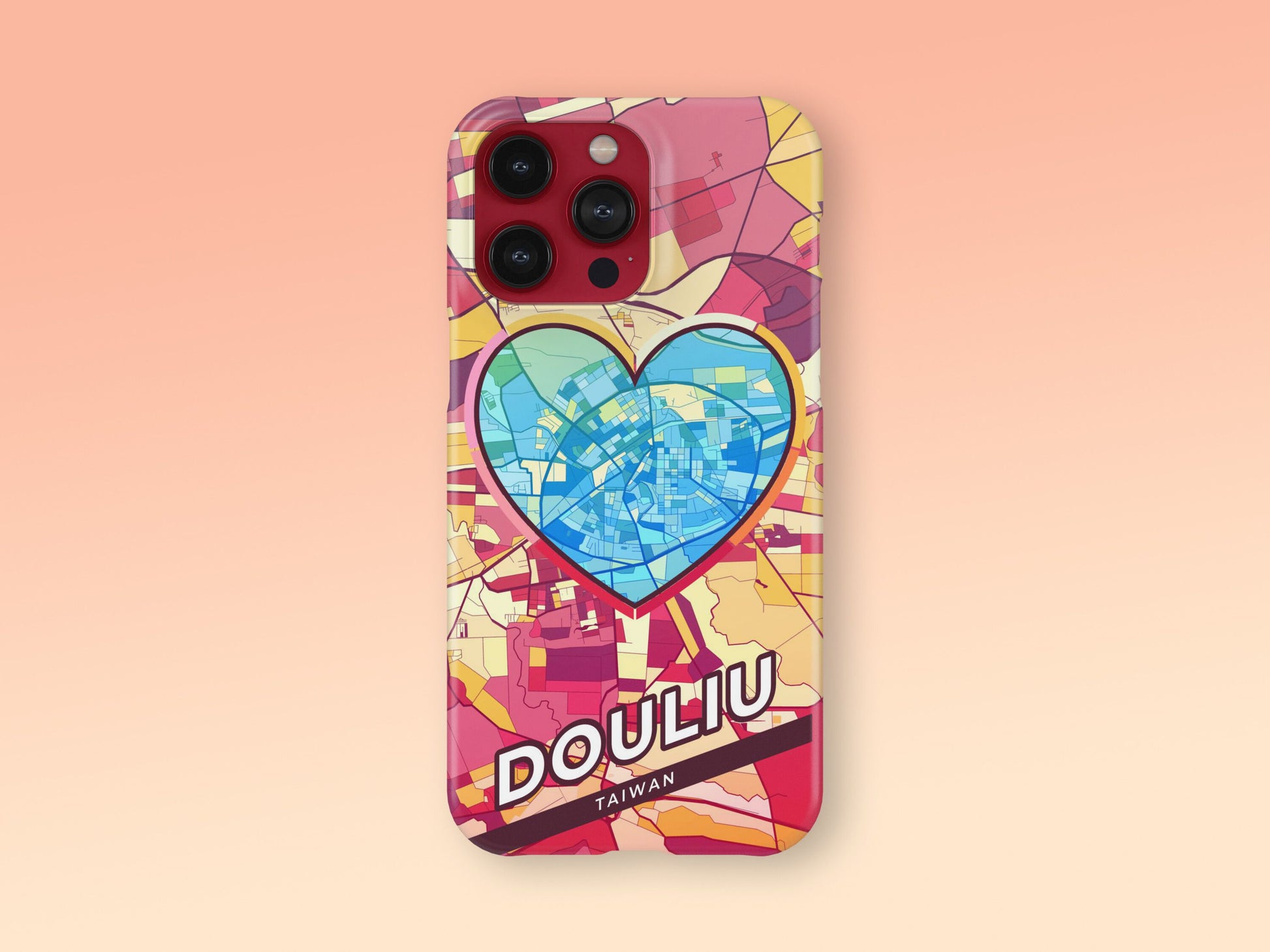 Douliu Taiwan slim phone case with colorful icon. Birthday, wedding or housewarming gift. Couple match cases. 2