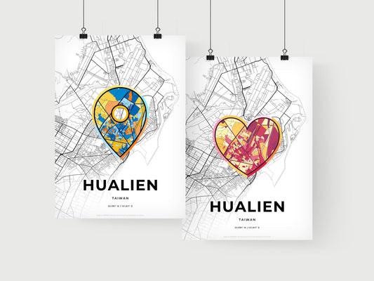 Hualien Taiwan art print for couples