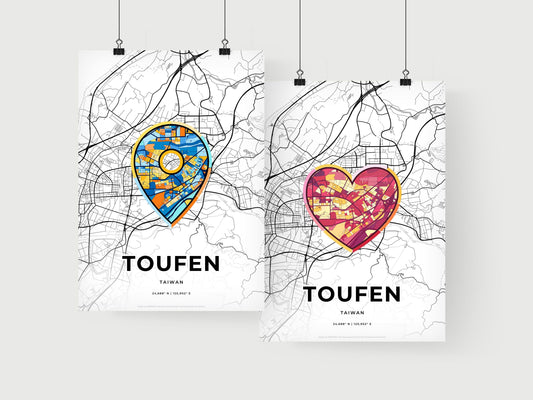 Toufen Taiwan art print for couples