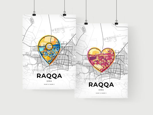 Raqqa Syria art print for couples