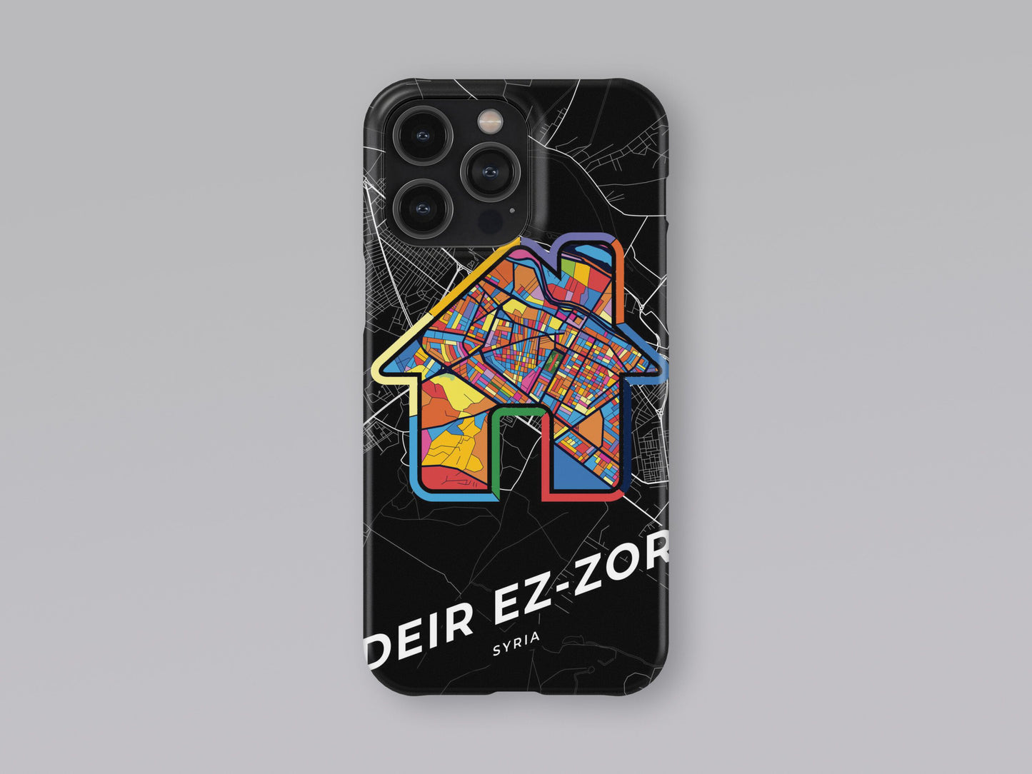 Deir Ez-Zor Syria slim phone case with colorful icon. Birthday, wedding or housewarming gift. Couple match cases. 3