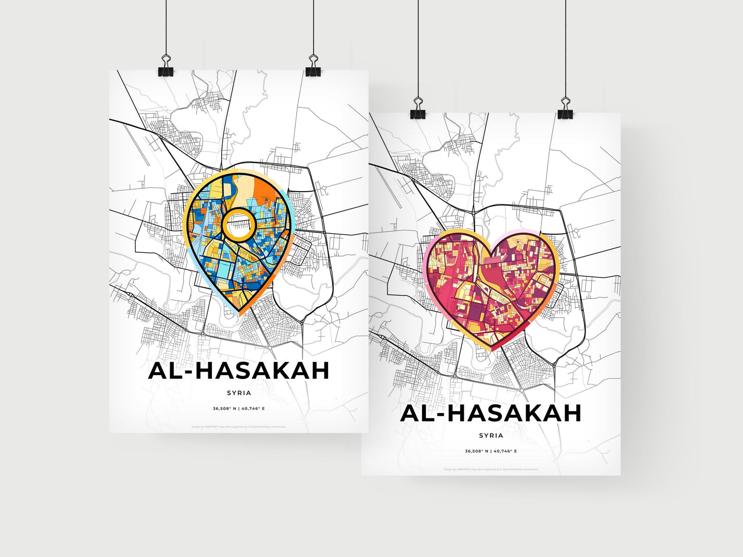 Al-Hasakah Syria art print for couples