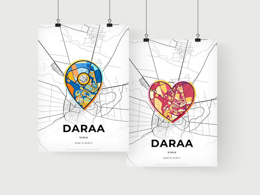 Daraa Syria art print for couples