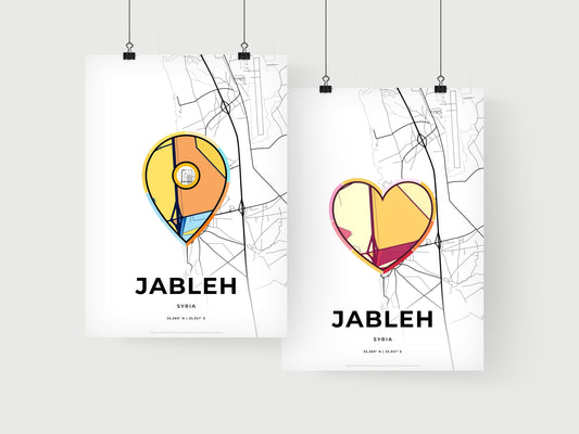 Jableh Syria art print for couples