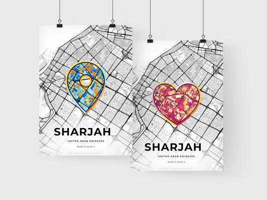 Sharjah United Arab Emirates art print for couples