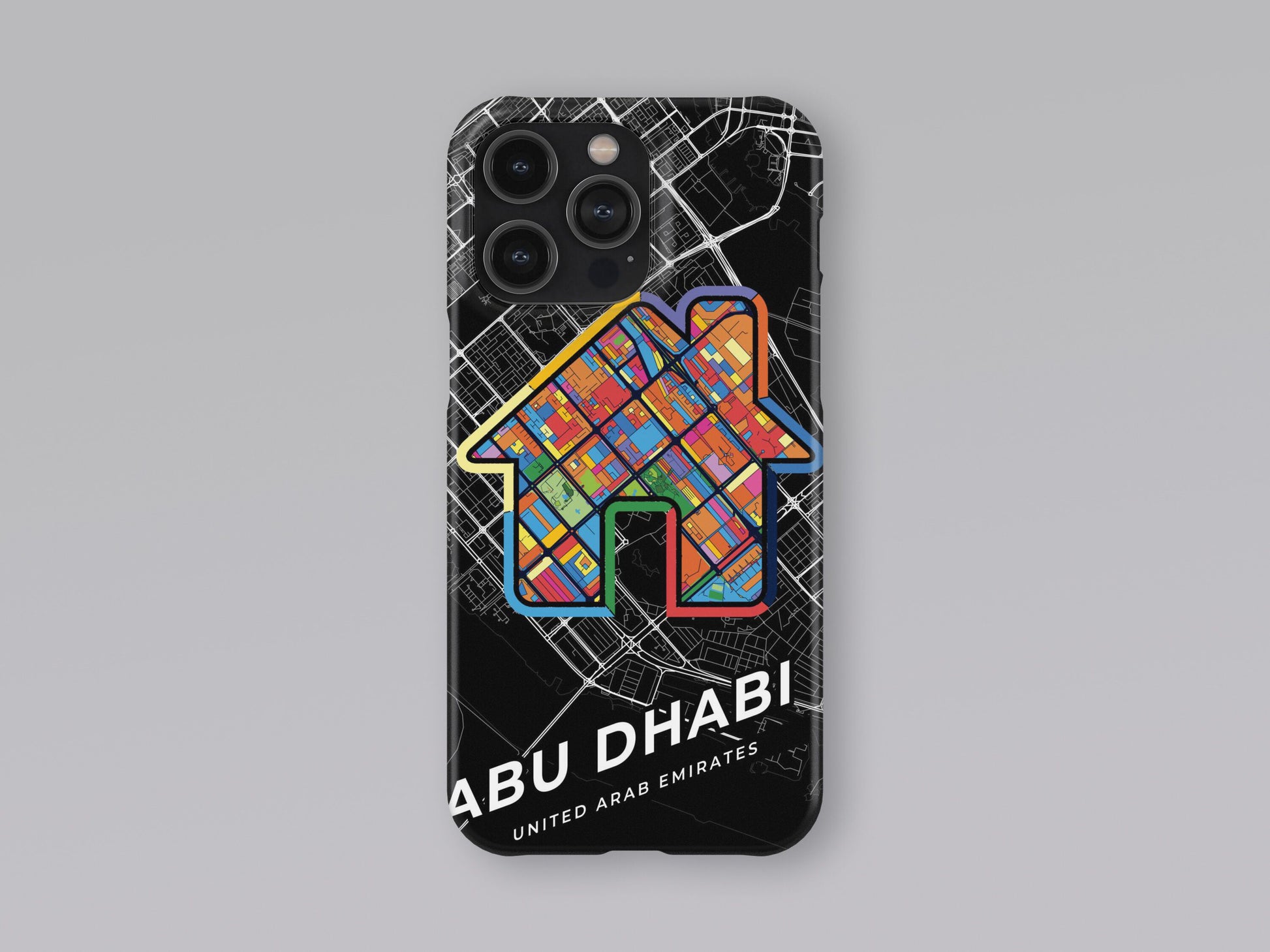 Abu Dhabi United Arab Emirates slim phone case with colorful icon. Birthday, wedding or housewarming gift. Couple match cases. 3