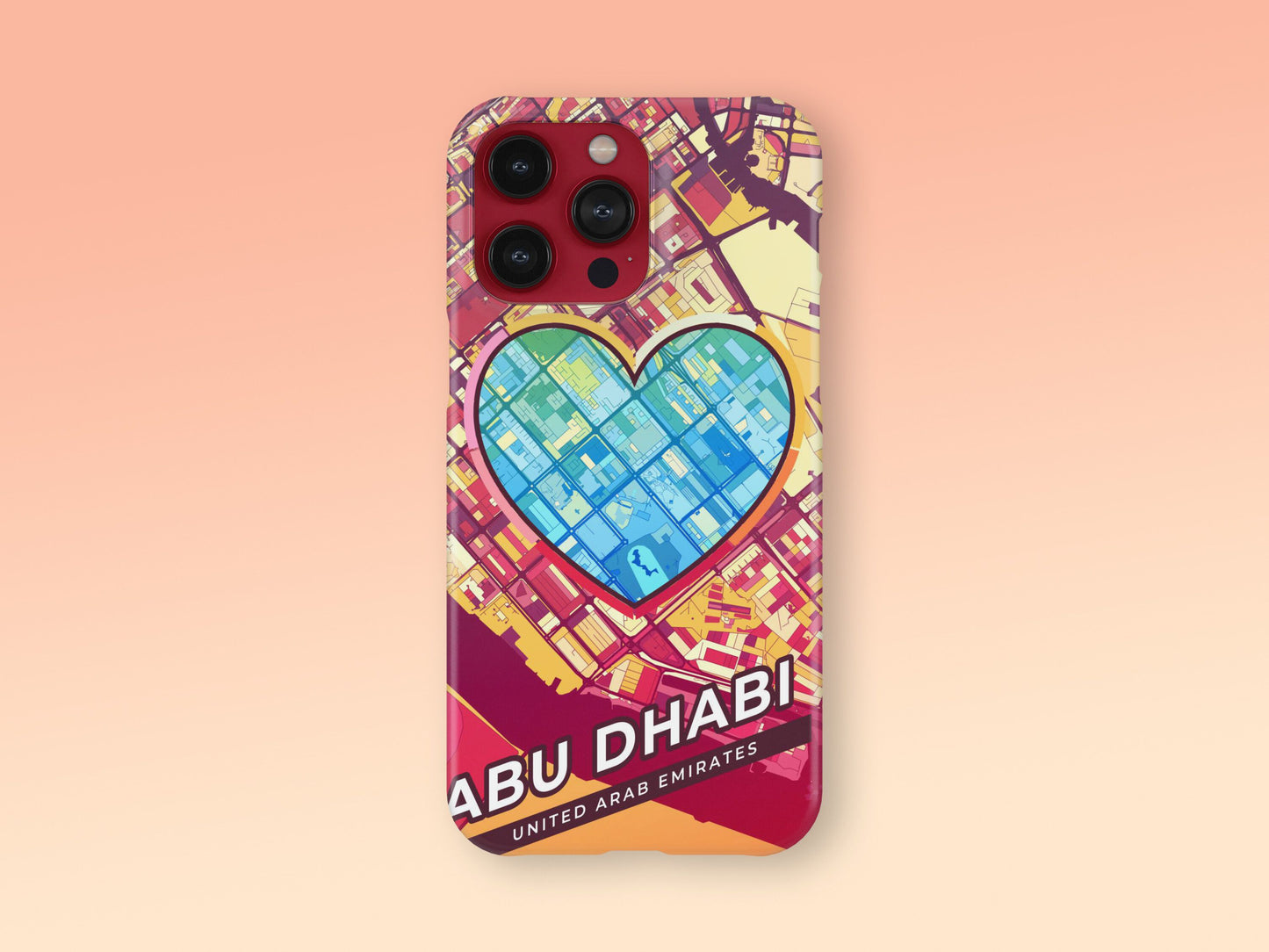 Abu Dhabi United Arab Emirates slim phone case with colorful icon. Birthday, wedding or housewarming gift. Couple match cases. 2