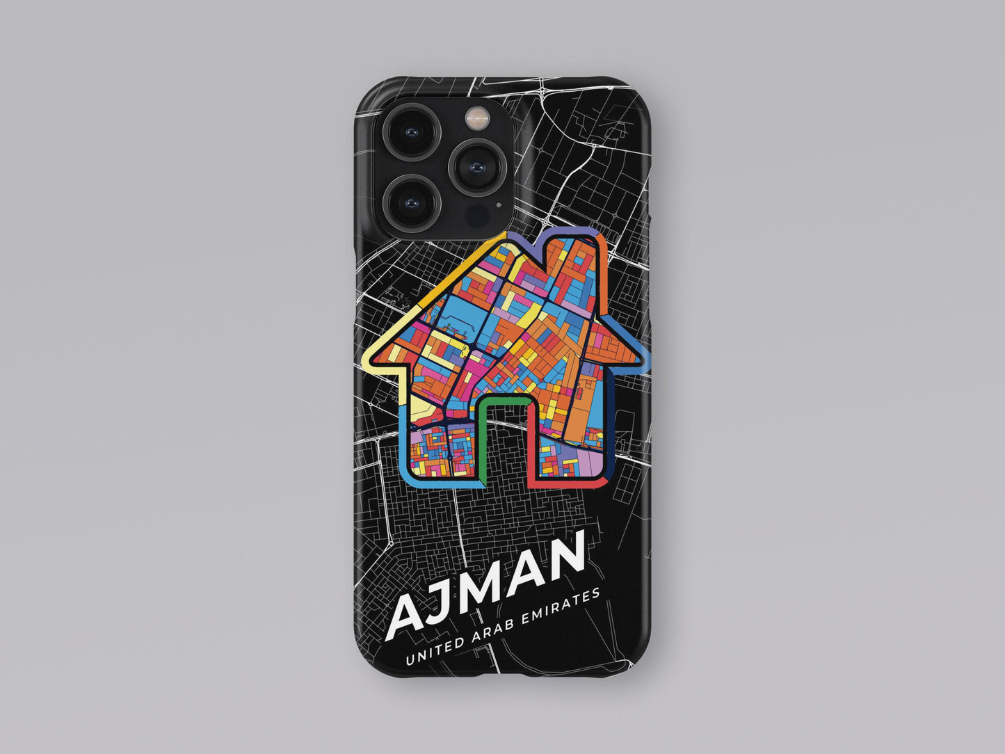 Ajman United Arab Emirates slim phone case with colorful icon. Birthday, wedding or housewarming gift. Couple match cases. 3
