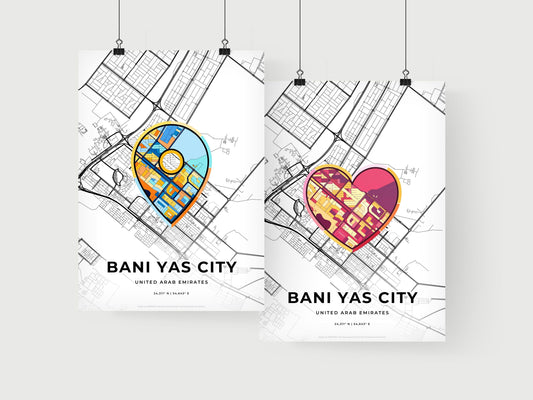 Bani Yas City United Arab Emirates art print for couples