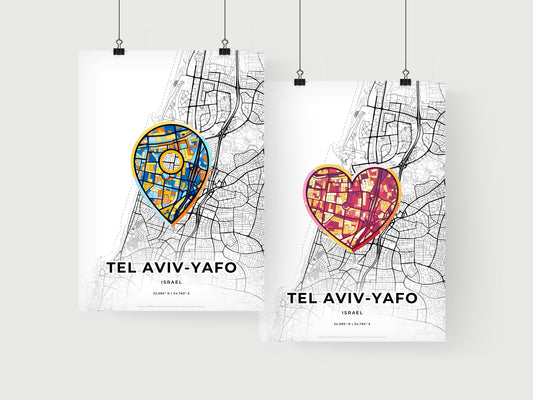 Tel Aviv-Yafo Israel art print for couples
