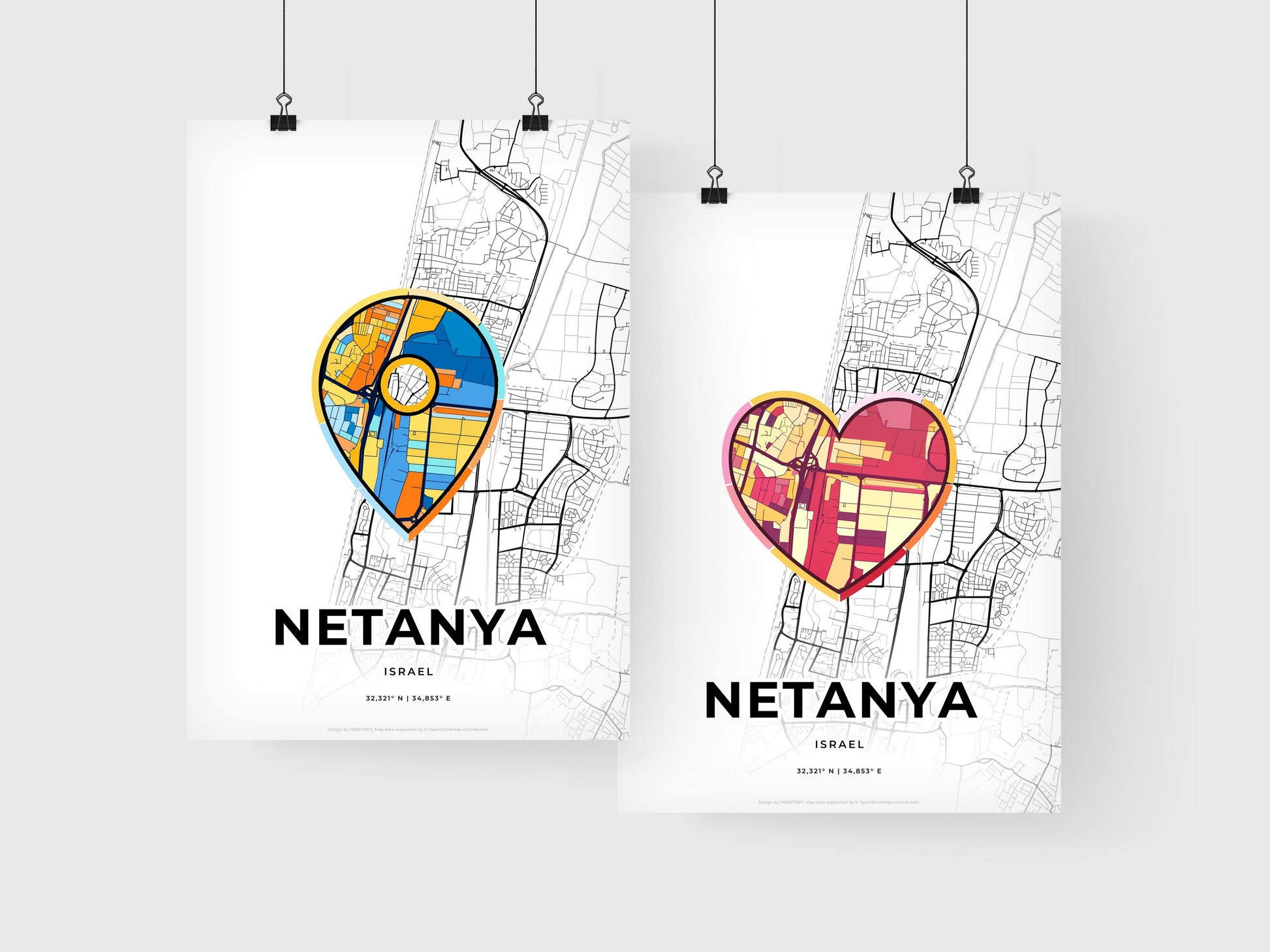 Netanya Israel art print for couples