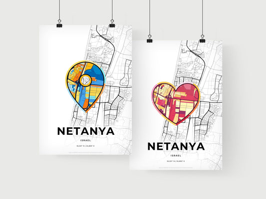 Netanya Israel art print for couples