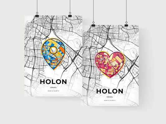 Holon Israel art print for couples