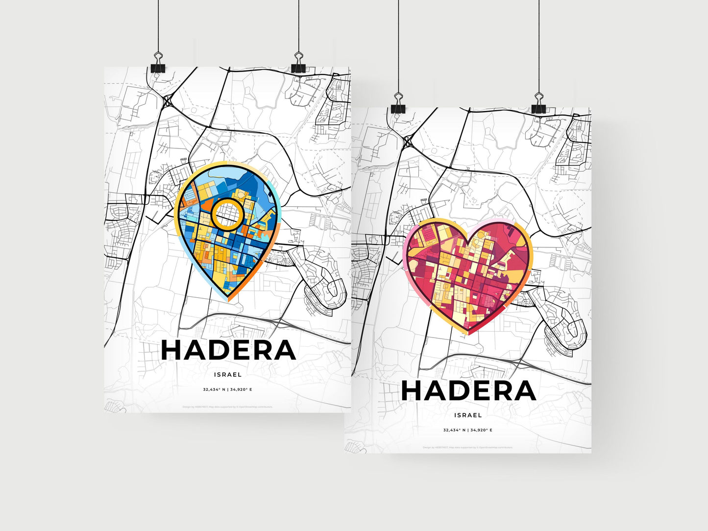 Hadera Israel art print for couples