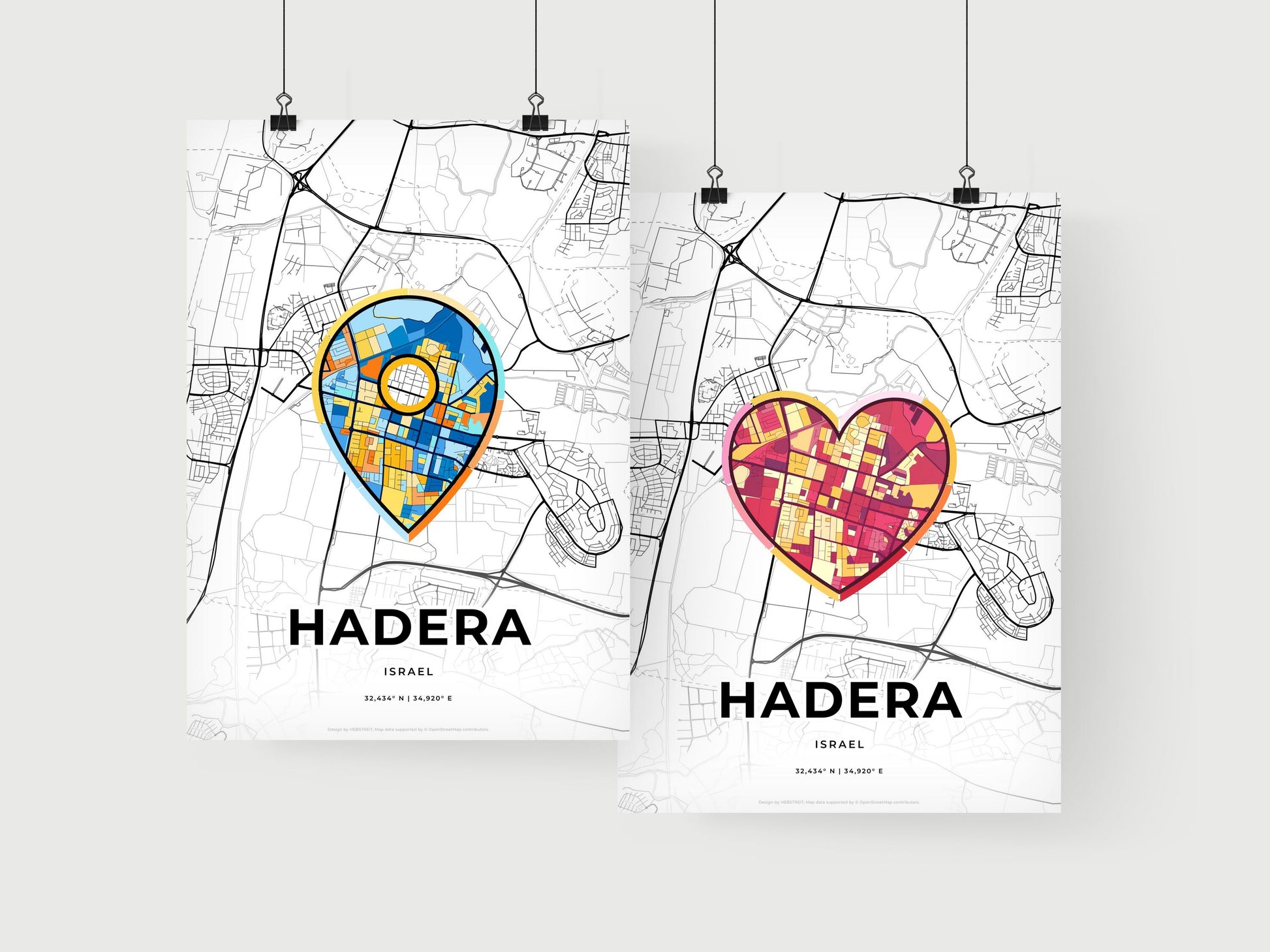 Hadera Israel art print for couples