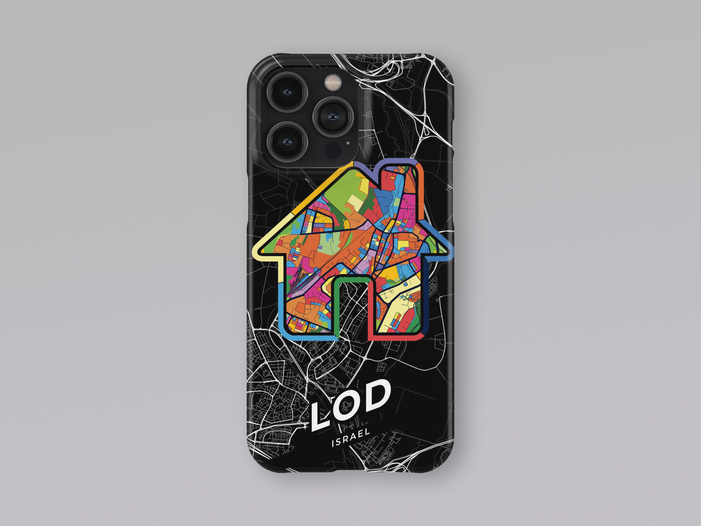 Lod Israel slim phone case with colorful icon. Birthday, wedding or housewarming gift. Couple match cases. 3