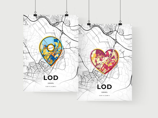 Lod Israel art print for couples