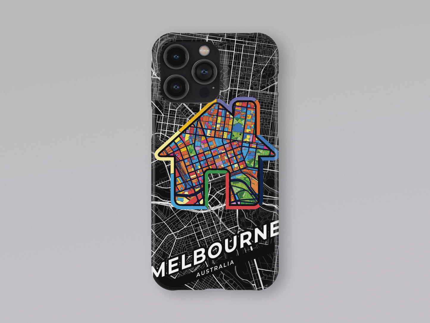 Melbourne Australia slim phone case with colorful icon 3
