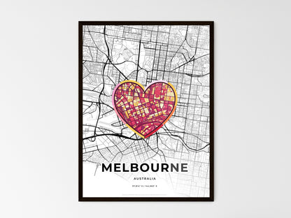 MELBOURNE AUSTRALIA minimal art map with a colorful icon. Style 2