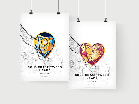 Gold Coast–Tweed Heads Australia art print for couples
