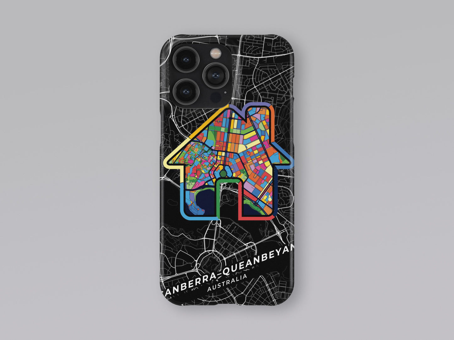 Canberra–Queanbeyan Australia slim phone case with colorful icon. Birthday, wedding or housewarming gift. Couple match cases. 3